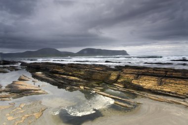 Warbeth Bay, Orkney fırtına geliyor ile