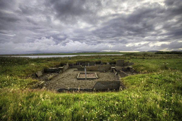 In Schotland, de neolithische nederzetting Barnhouse in Orkney, 29 juli 2012 — Stockfoto