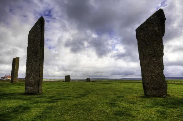 The Standing Stones of Stenness в Оркни, Шотландия — стоковое фото