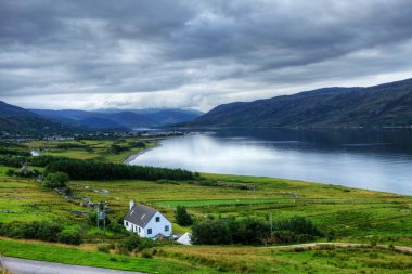 View of Ullapool in Scotland clipart