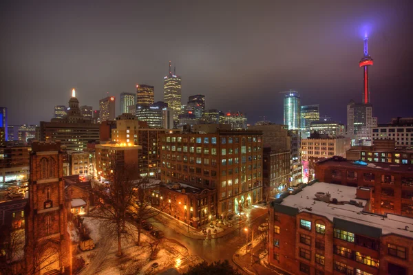 Вид на горизонт Торонто в сутінках — стокове фото
