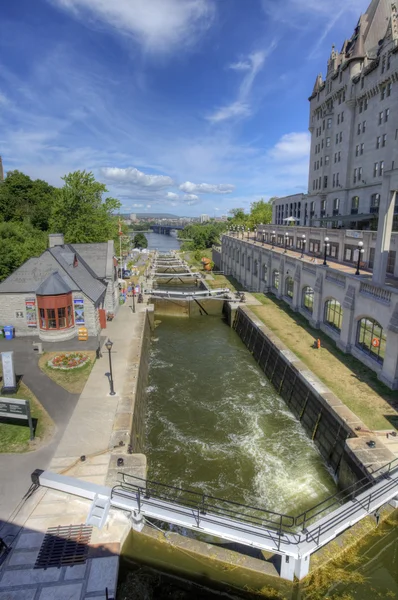 Den historiska Rideau Canal i Ottawa, Kanada — Stockfoto