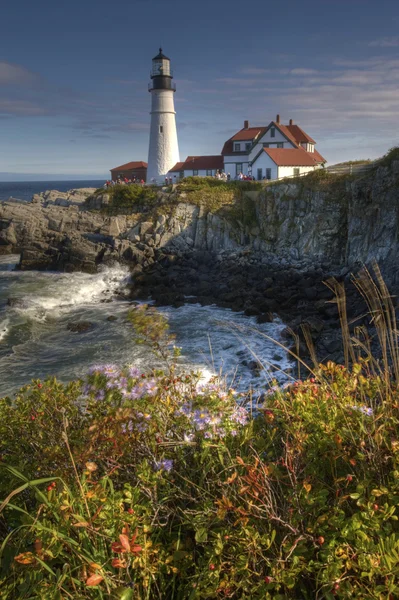 Portland licht in Maine op een mooie zonnige dag — Stockfoto