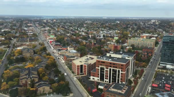 Uma vista aérea da cidade de Buffalo, Nova York — Vídeo de Stock