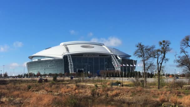 AT & T Stadium, the home to the Dallas Cowboys of the NFL — стоковое видео