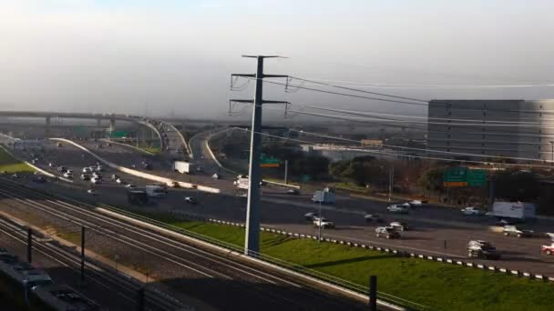 달라스 고속도로에 바쁜 트래픽을 Timelapse — 비디오