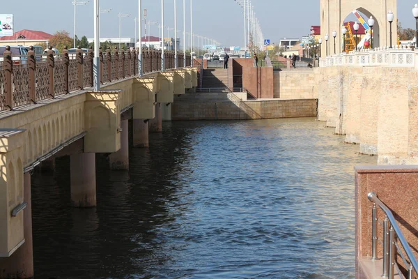 Orta Asya 'da bir nehir üzerinde köprü