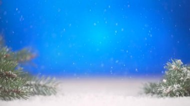 Gerçek kar kozalaklı ağaç dallarıyla düşer.. 