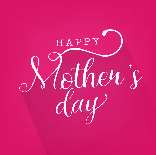 Mother's Day Design Element for Greeting Cards on Pink Background — Stock Vector