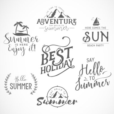 Vintage tarzı yaz kaligrafi tasarımlar