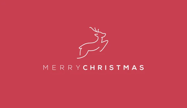Moderne Und Minimale Frohe Weihnachten Grußkarte — Stockvektor