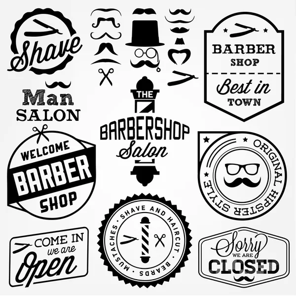 Collezione di elementi di design Vintage Barber Shop — Vettoriale Stock