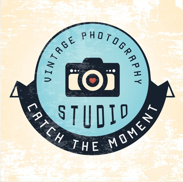 Photography Badges and Labels in Vintage Style — Stock Vector