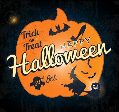 Cadılar Bayramı vektör arka planda Vintage tarzı