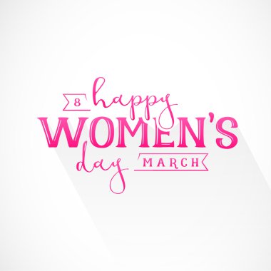Mutlu kadın gün tasarım öğesi için tebrik kartları. Vektör çizim.