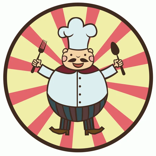 Funny cartoon cook — Stock Vector