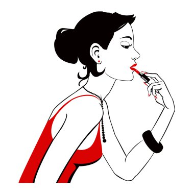 Makyaj vektör çizim