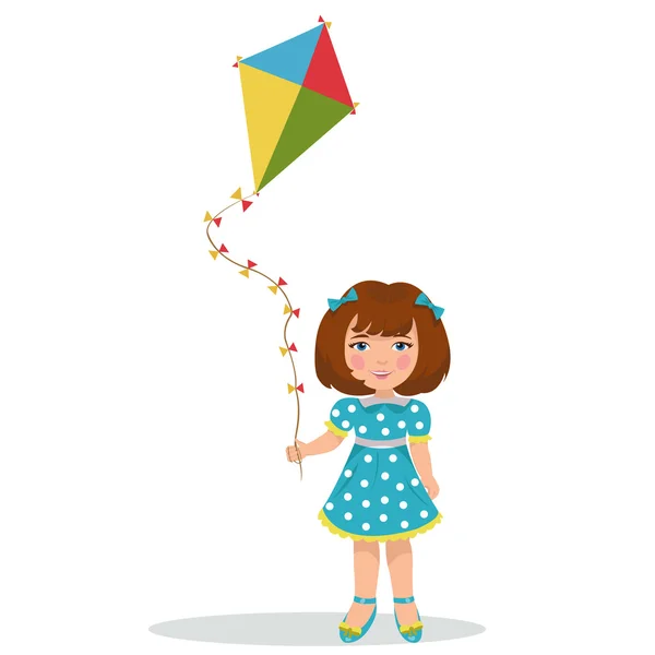 Girl with a kite — Stock Vector