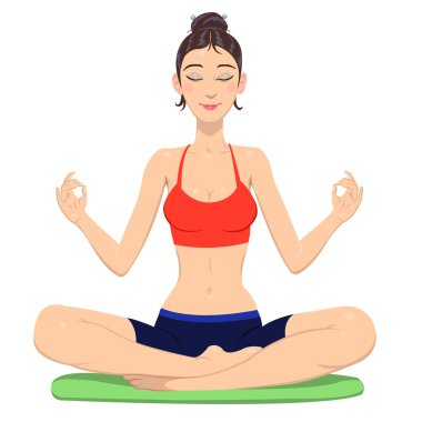 Meditasyon - vektör çizim