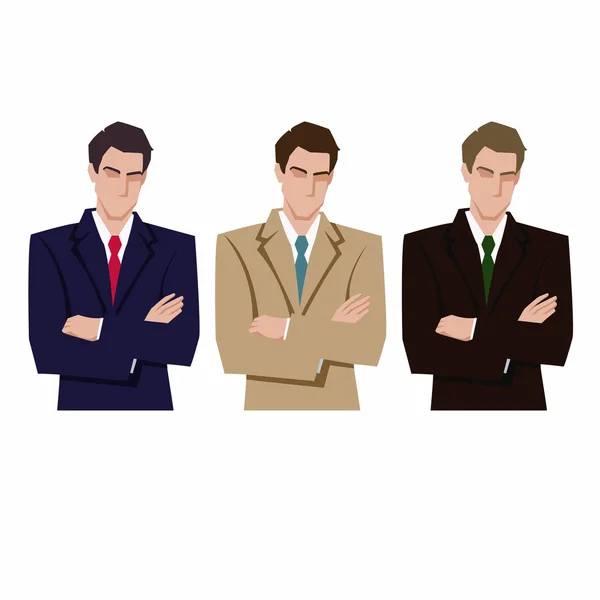 Silhouette of a mans in a business suit — Stock Vector