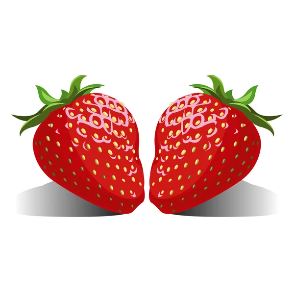 Bayas jugosas fresas — Vector de stock