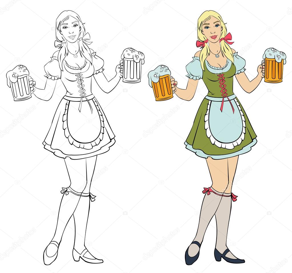 Oktoberfest - girl with beer
