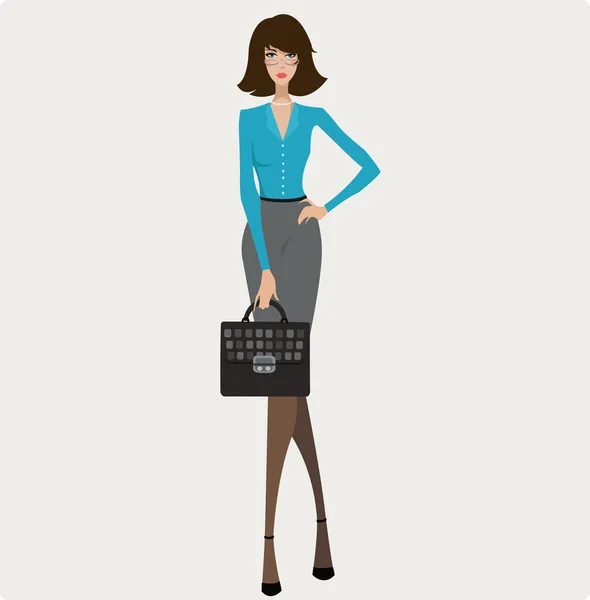Jeune femme d'affaires — Image vectorielle