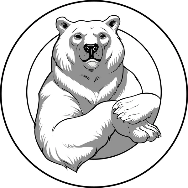 Oso blanco — Vector de stock