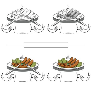 Pişmiş sosis ızgara