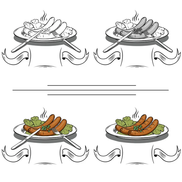 Pişmiş sosis ızgara