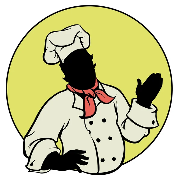 Chef silhueta - Ilustração — Vetor de Stock
