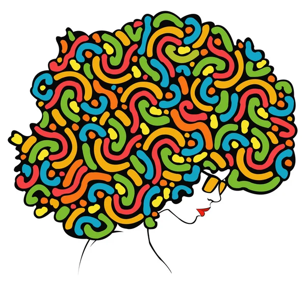 renkli saç - illüstrasyon