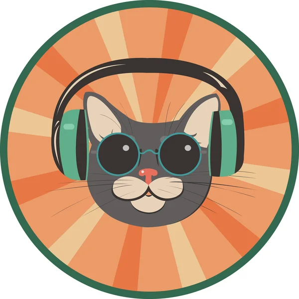 bir retro tarzı içinde komik kedi