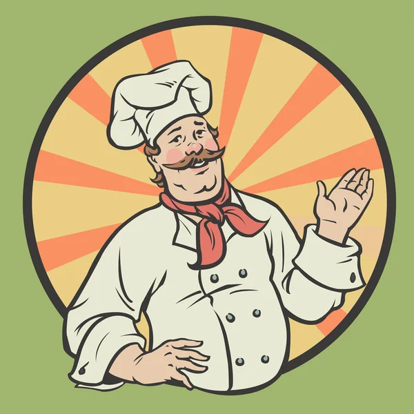 复古风格的厨师 — 图库矢量图片