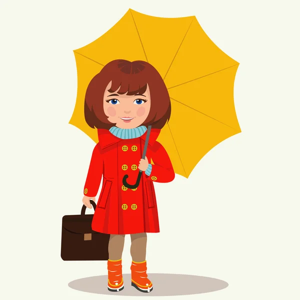 Girl with an umbrella — Stock Vector