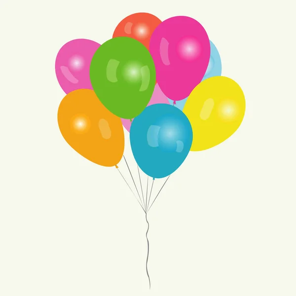 Bando de balões coloridos — Vetor de Stock