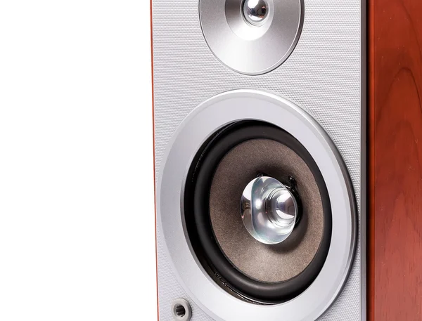 Sistema audio stereo isolato su sfondo bianco — Foto Stock