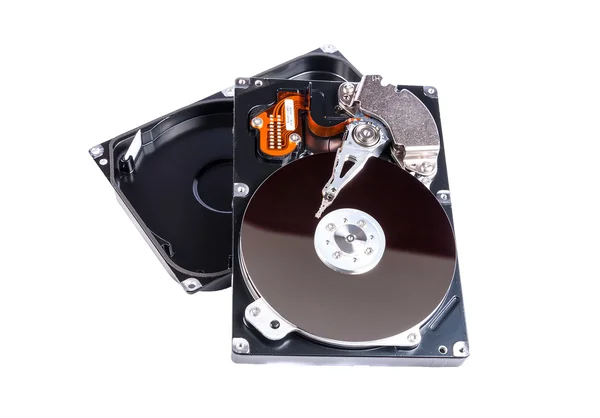 Hard disk open isolated on white background — Stock Photo, Image