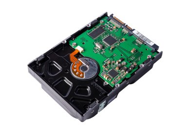 sabit disk üzerinde izole beyaz arka plan açık