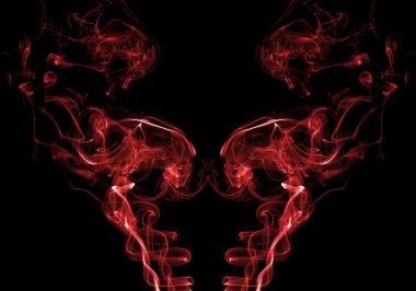 Siyah bir arka plan üzerinde renkli duman fotoğraf koleksiyonu