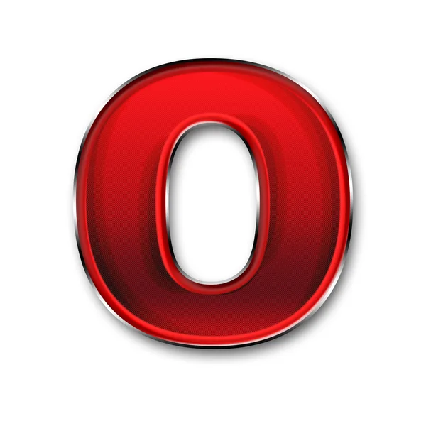Metal letter O in red — Stock Photo, Image
