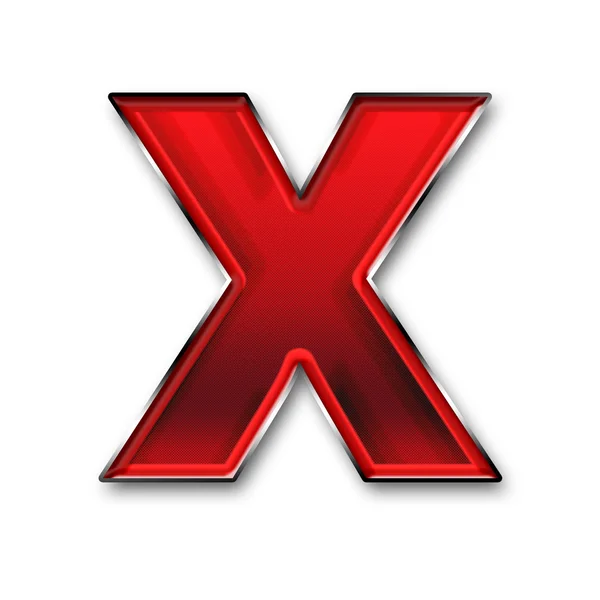 Kırmızı metal harf X