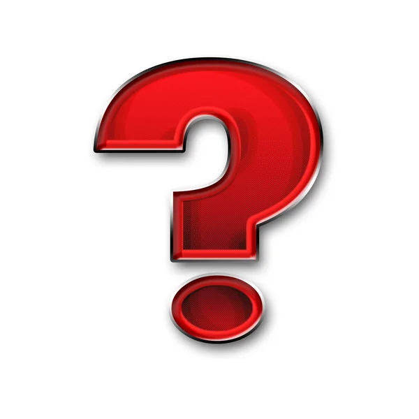 Metallic red question mark — Stock Photo, Image