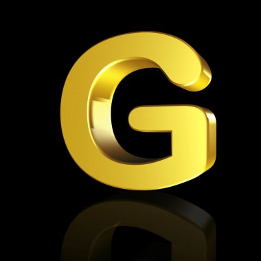 3D altın harf G