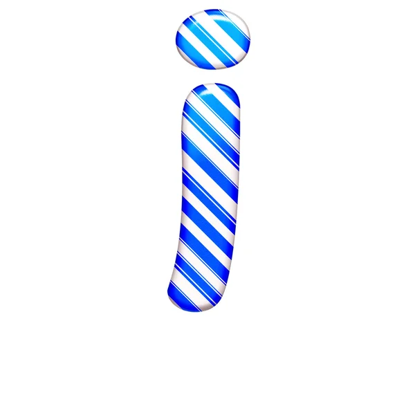 De letter I van karamel kleur is blauw — Stockfoto