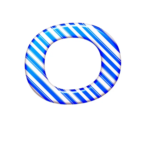 The letter O of caramel color is blue — Stock Photo, Image