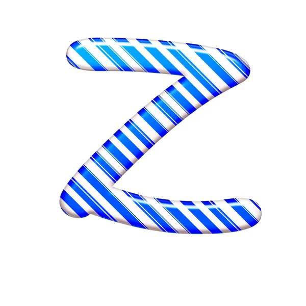 De letter Z van karamel kleur is blauw — Stockfoto