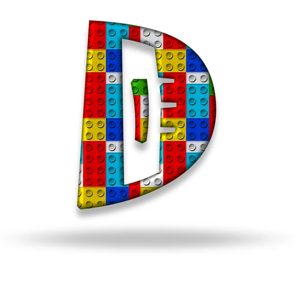 Buchstabe d Block Designer — Stockfoto