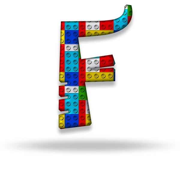 Letter F block designer — Stock Photo, Image