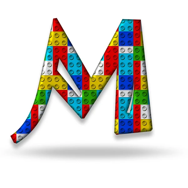 Дизайнер блоков букв М — стоковое фото